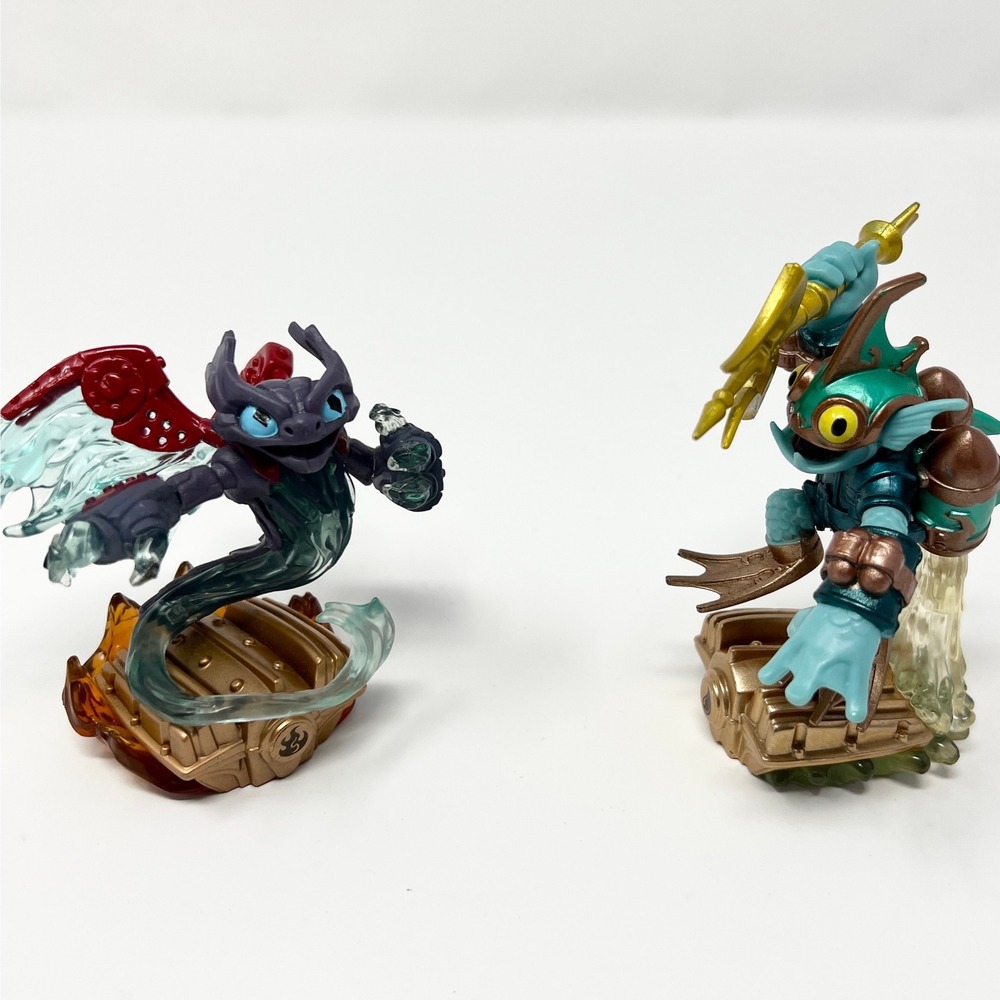 Skylanders SuperChargers Spitfire & Deep Dive Gill Grunt Figures Lot Activision
